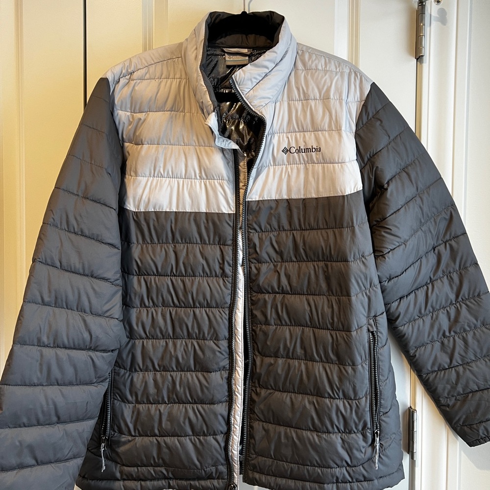 Columbia Gray Silver Men’s Winter Coat Puffer